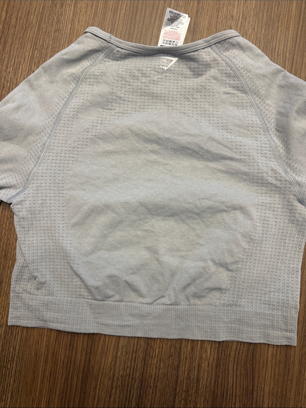 Gymshark Light Gray Seamless Long-Sleeve Crop Top - Picture 4 of 5